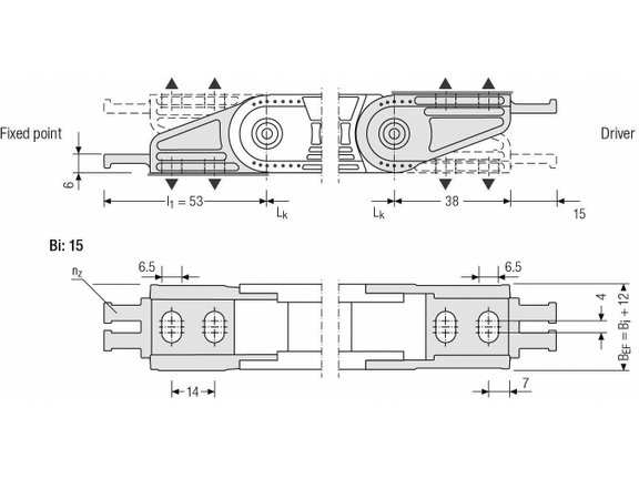 ÄNDFÄSTE ET/QT FAST Bi=38MM M. DRAGAVL