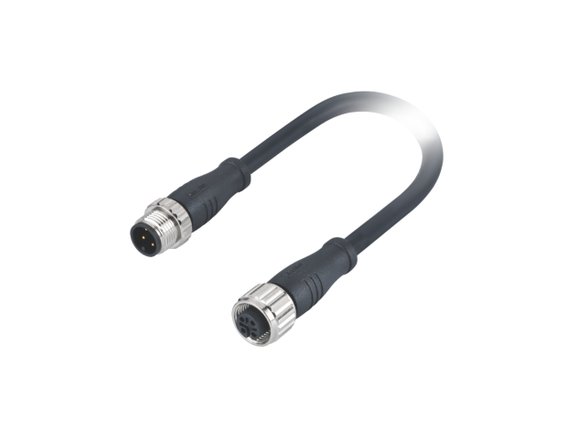 EPIC® M12A male to female straight molded cable