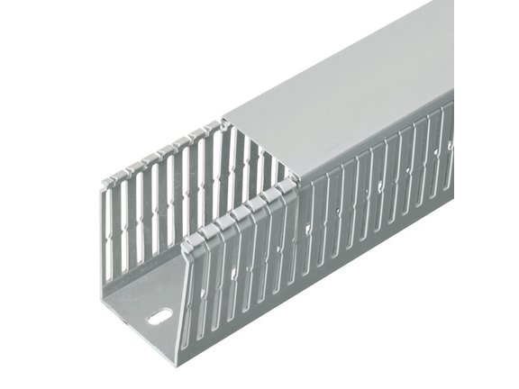 Kabelkanal med smal slits 4/6/4 PVC 2 meter med lock