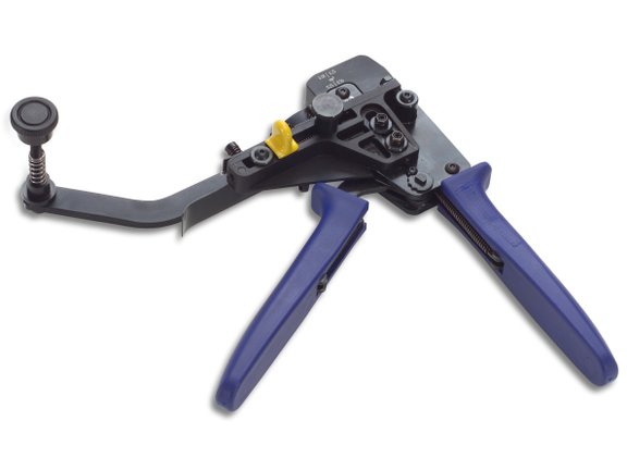 Crimp tool for contacts on reel