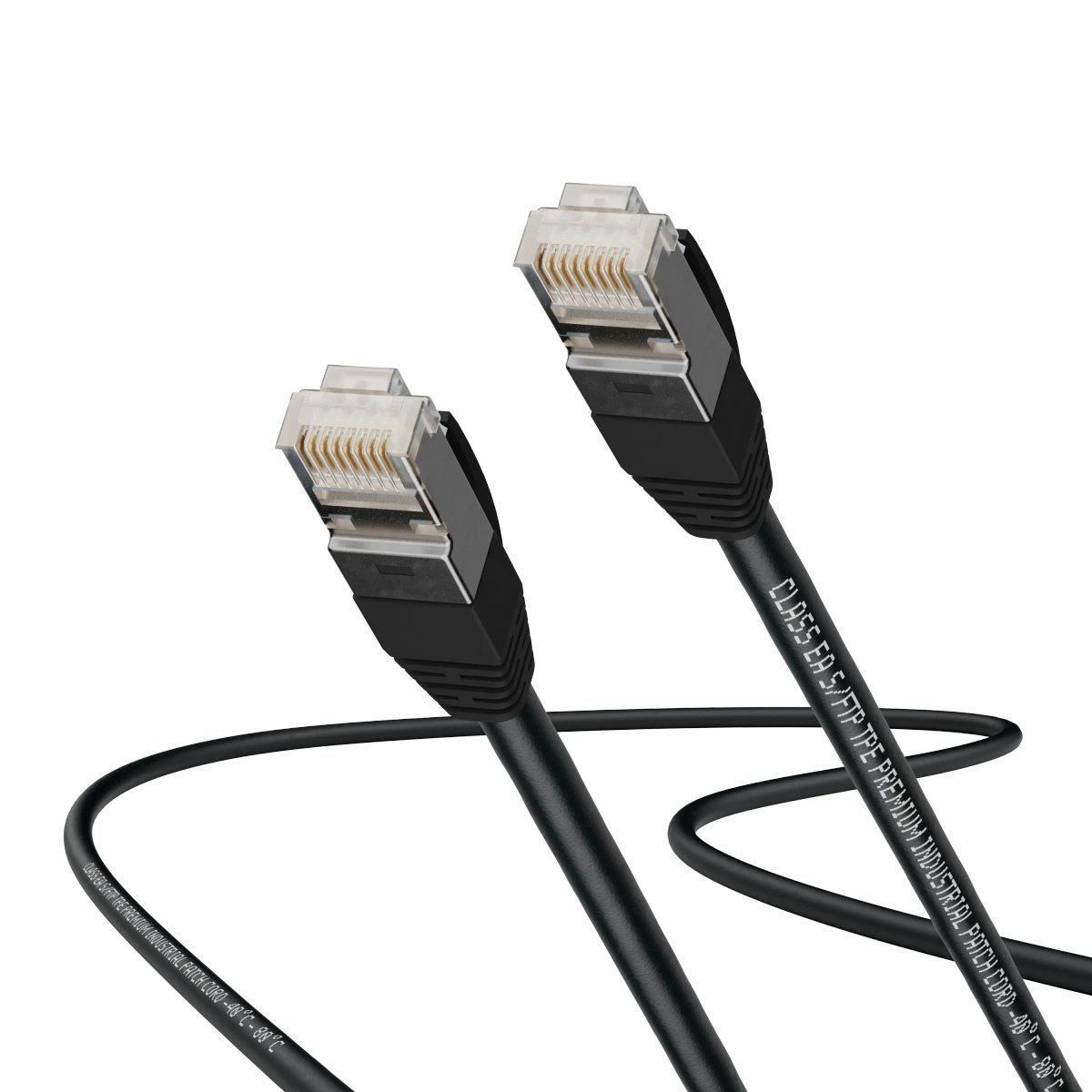 RJ45 PC Cat.6A S/FTP TPE BK 1m