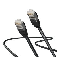 RJ45 PC Cat.6A S/FTP TPE BK 1m
