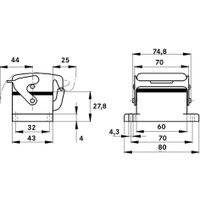H-B 6 AD PANEL MOUNT BASE