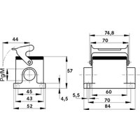 H-B 6 SGRL M20 ZW. BOX MOUNT BASE
