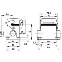 H-B 6 SDRL 16 ZW. BOX MOUNT BASE