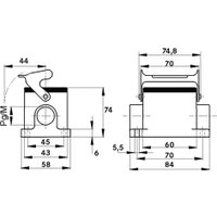 H-B 6 SGRH 21 ZW. BOX MOUNT BASE