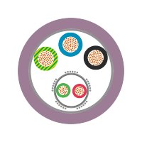 UNITRONIC® BUS PB FD P COMBI 1X2X0,64+3X1