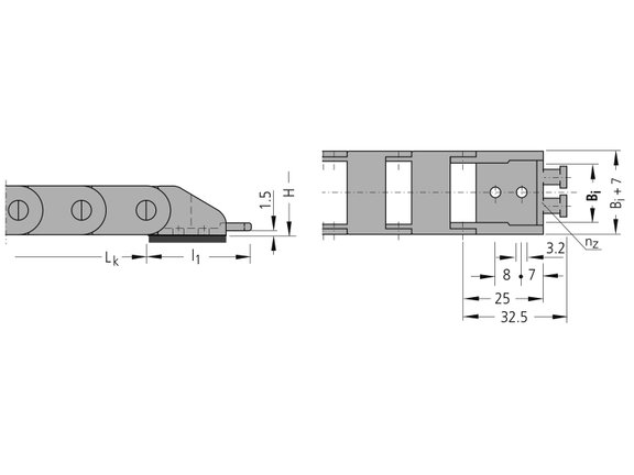 END BRACKET MONO 0130/0132.30 W. PIN SR