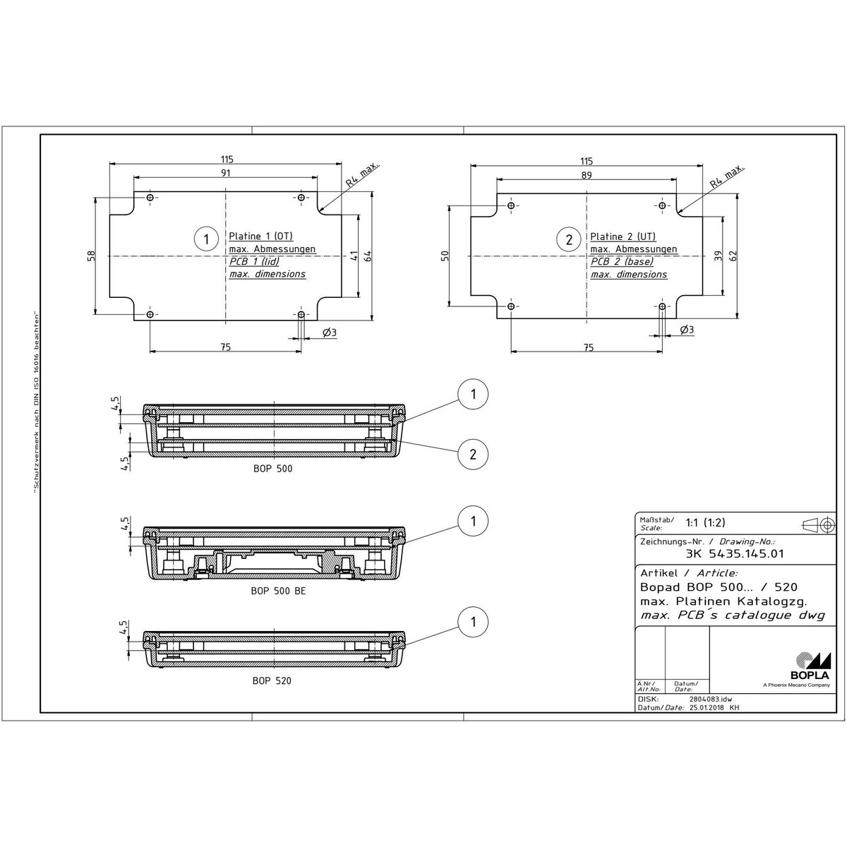 BOP 500 Bopad Enclosure - 9005