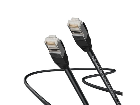 RJ45 PC Cat.6A S/FTP TPE BK (LAT)