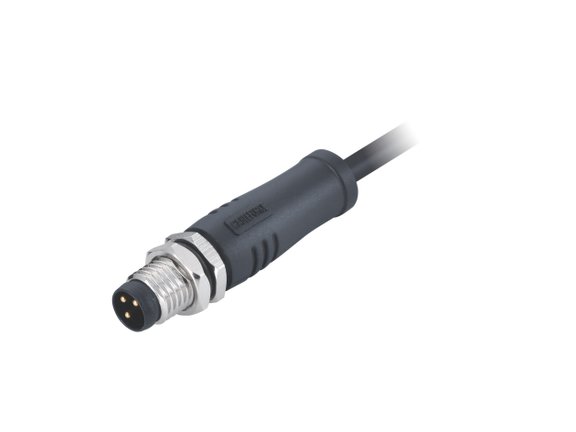 EPIC® M8A Panel connector front fastening male with cable